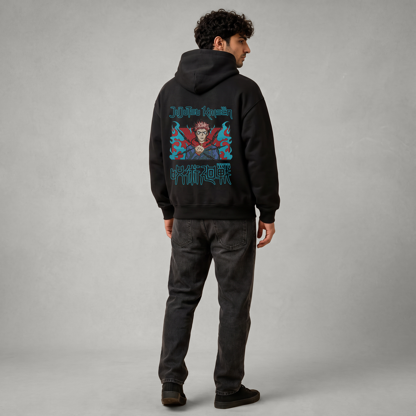 Itadori Yuji Cursed Energy Oversized Hoodie