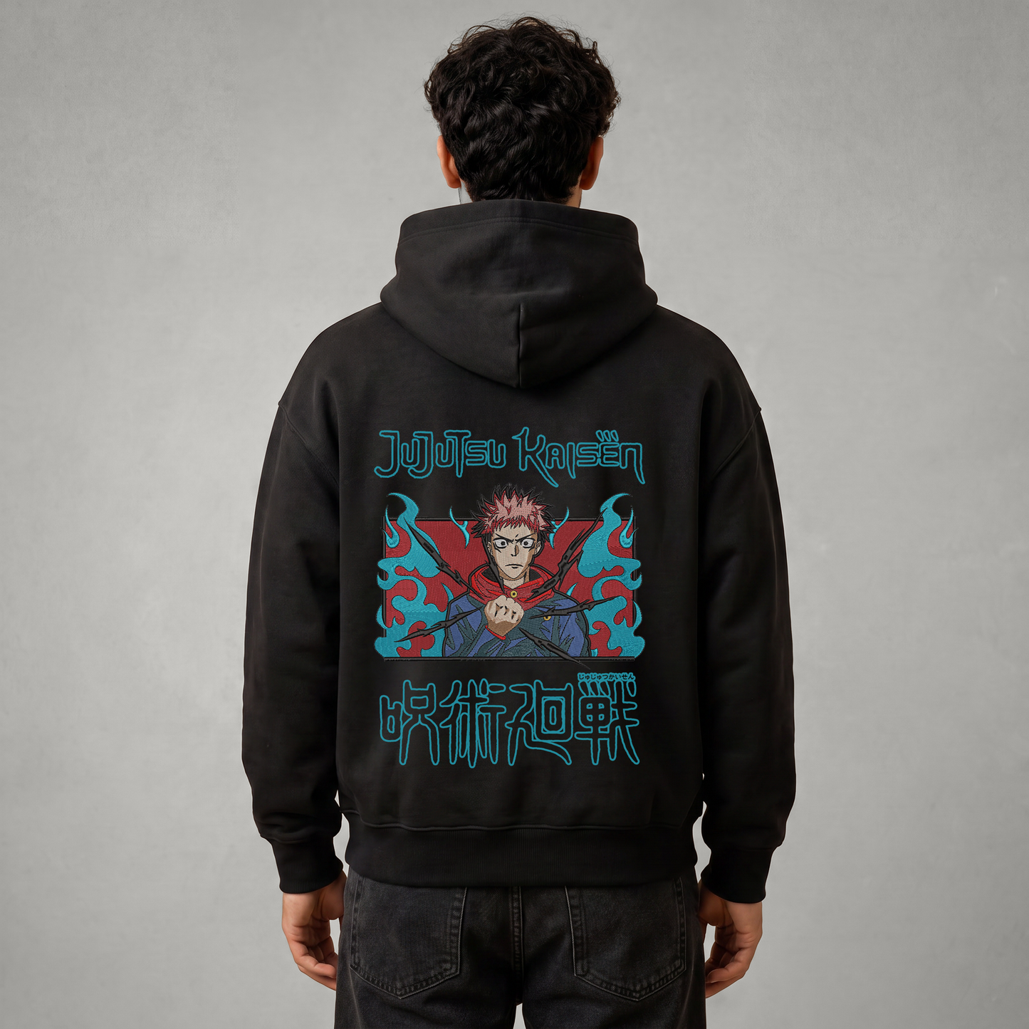 Itadori Yuji Cursed Energy Oversized Hoodie