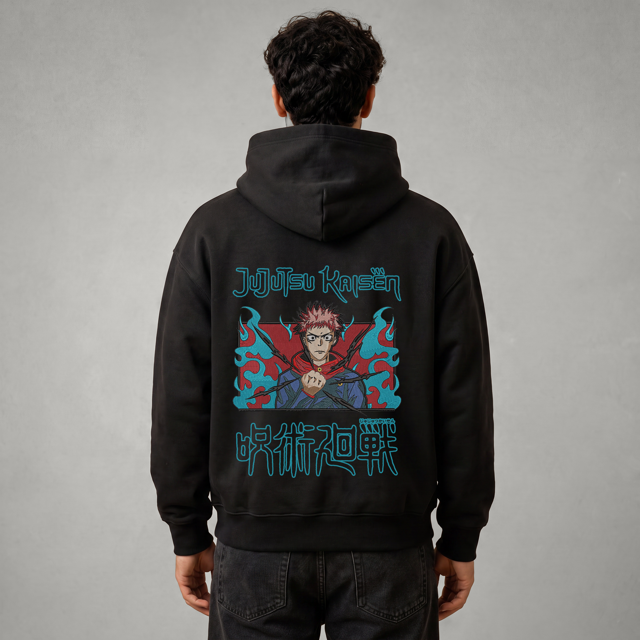 Itadori Yuji Cursed Energy Oversized Hoodie