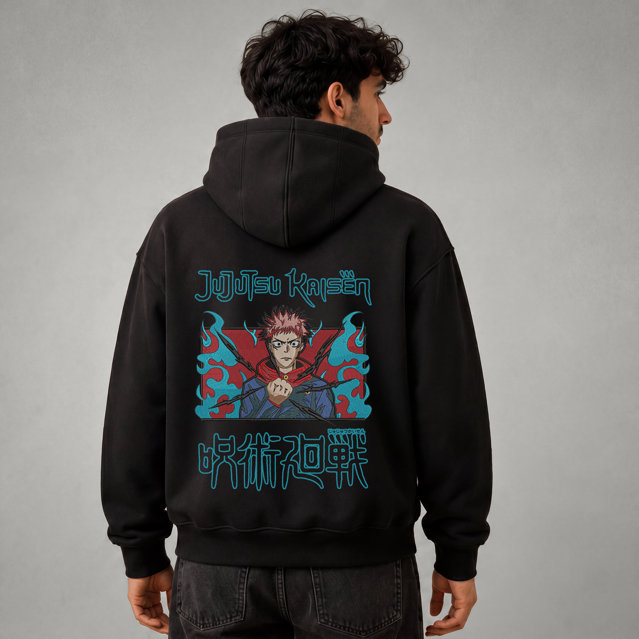 Itadori Yuji Cursed Energy Oversized Hoodie