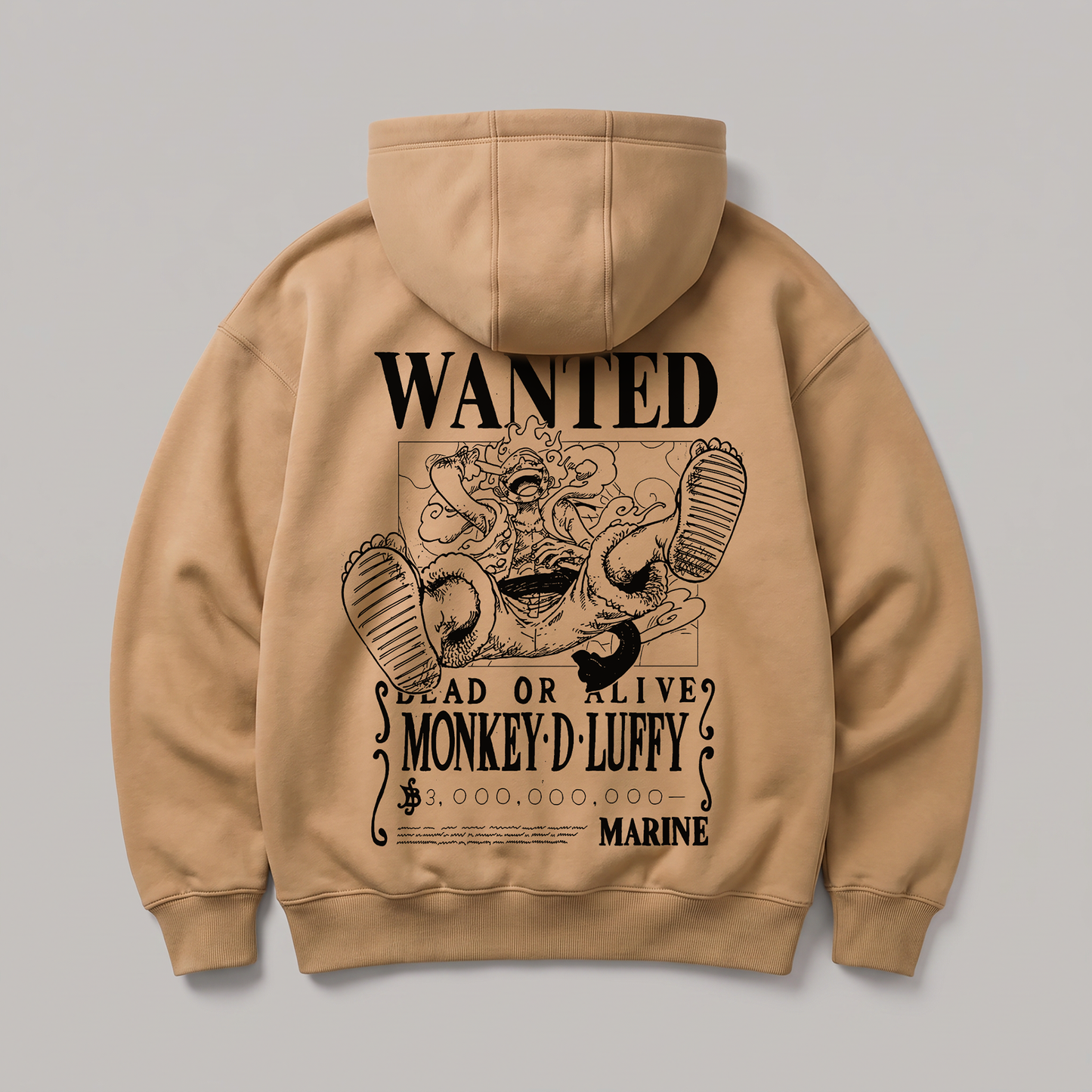 Luffy Wanted Oversized Hoodie